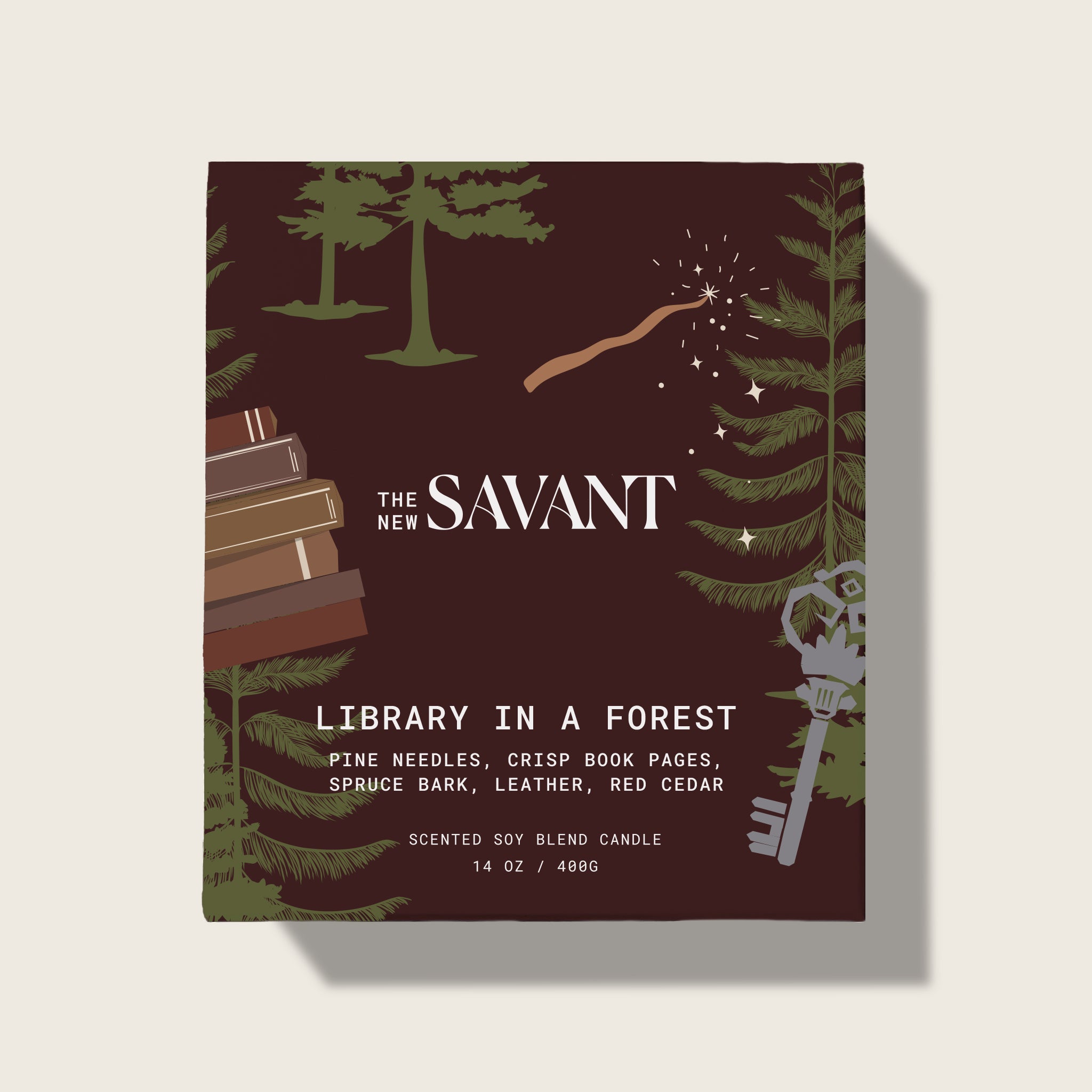 Library in a Forest Candle