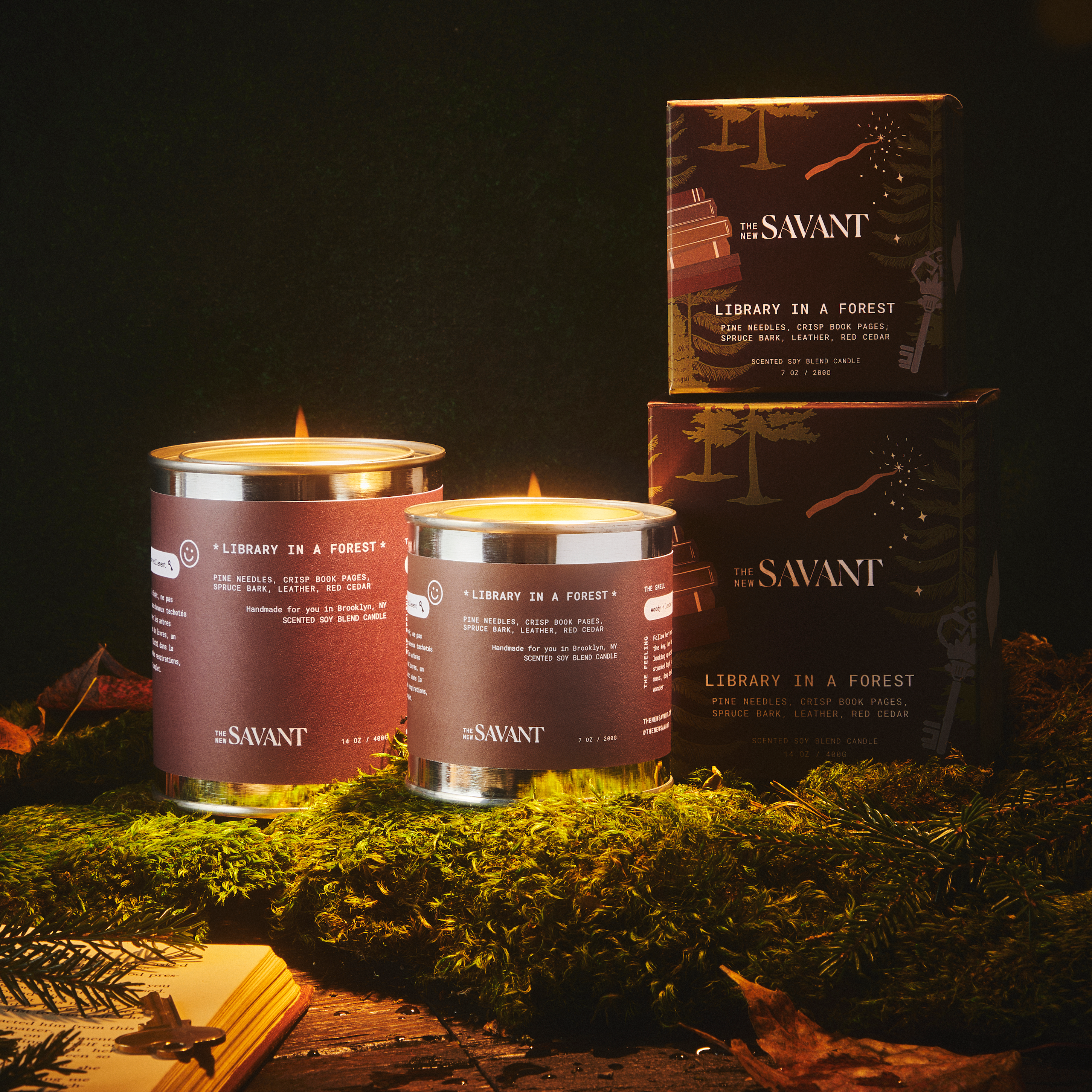 Library in a Forest Candle