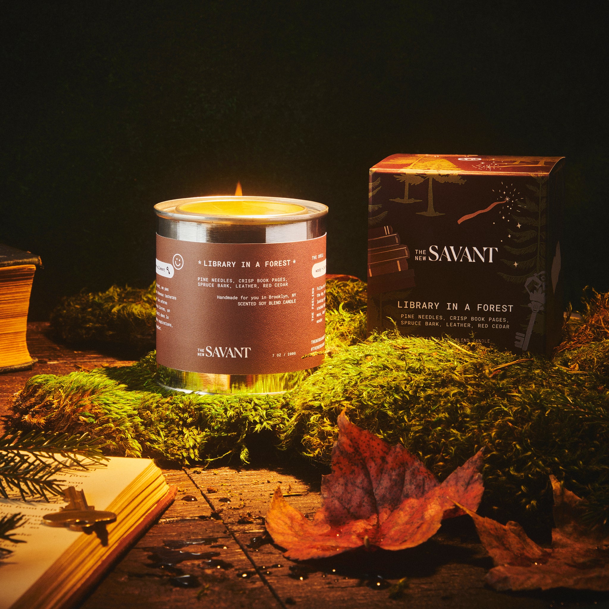 Library in a Forest Candle