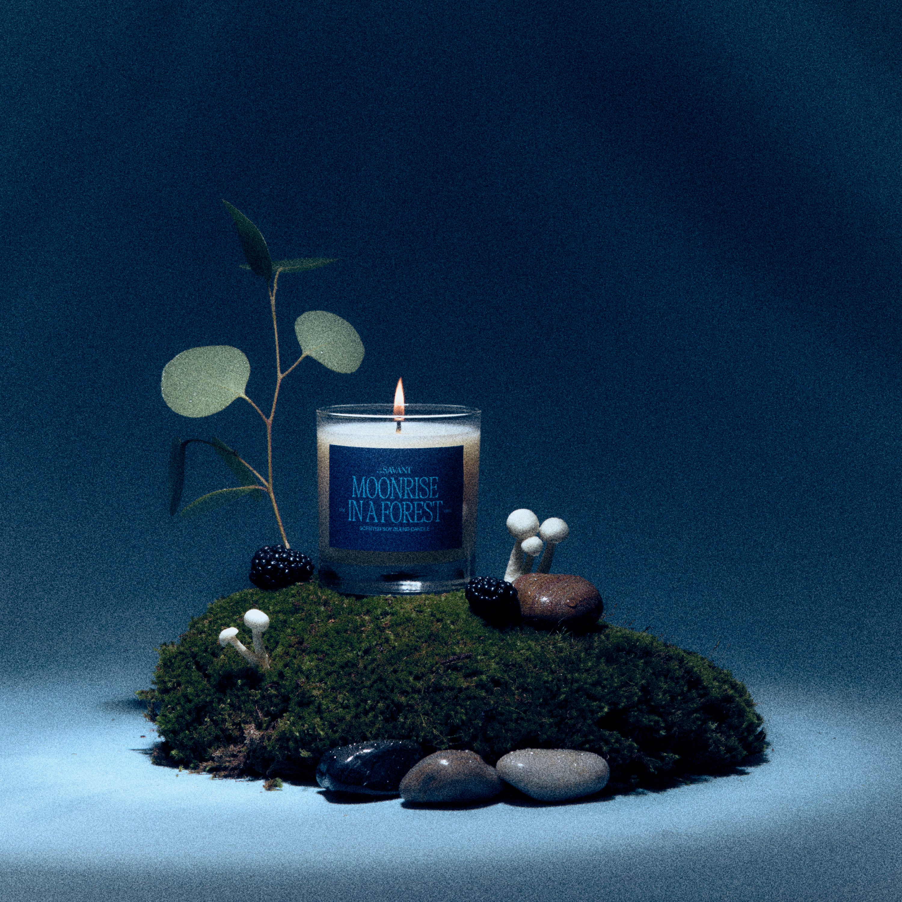 Moonrise in a Forest Candle